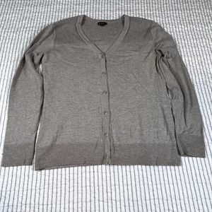 Eddie Bauer Womens L Cardigan Button Up 60% Cotton 10& Lambswool 18% Nylon